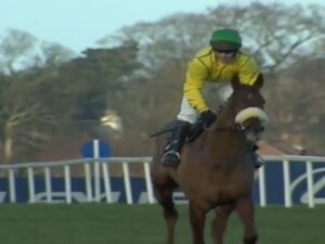 paul carberry after winning a race