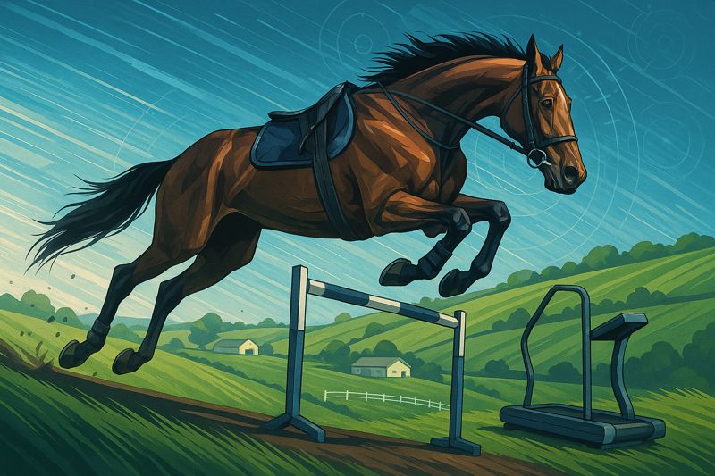 training jump racing horses