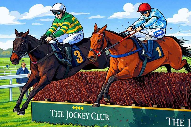 horses jumping fence including jonnywho grand national contender